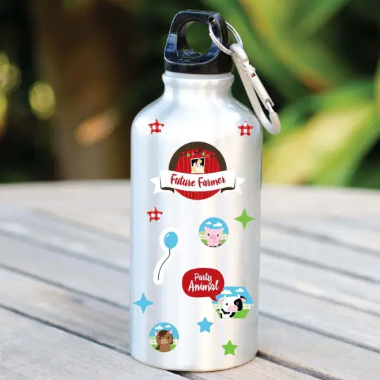 Big Dot of Happiness Farm Animals - Barnyard Birthday Party Favor Kids Stickers - 16 Sheets - 256 Stickers {6}