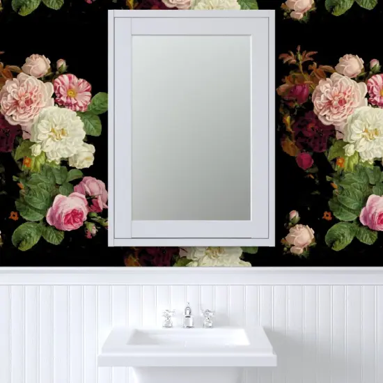 Peel & Stick Wallpaper 2FT Wide Moody Gothic Floral Vintage Garden English Roses Victorian Chintz Custom Removable Wallpaper by Spoonflower {6}