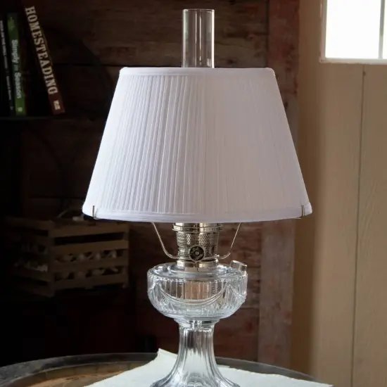 Aladdin 14" White Cloth Pleated Lamp Shade #N110W {6}
