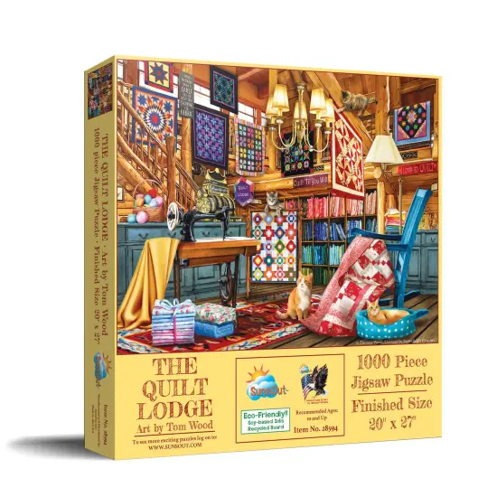 Sunsout The Quilt Lodge 1000 pc Jigsaw Puzzle 28594 {3}