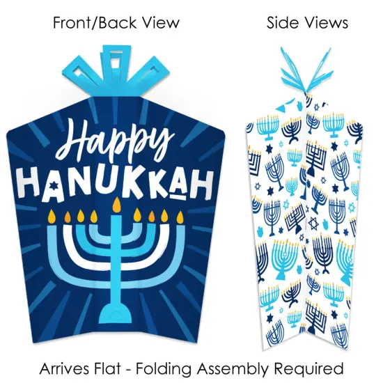 Big Dot of Happiness Hanukkah Menorah - Table Decorations - Chanukah Holiday Party Fold and Flare Centerpieces - 10 Count {4}