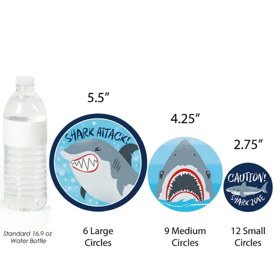 Big Dot of Happiness Shark Zone - Jawsome Party or Birthday Party Giant Circle Confetti - Party D&eacute;cor - Large Confetti 27 Count {4}