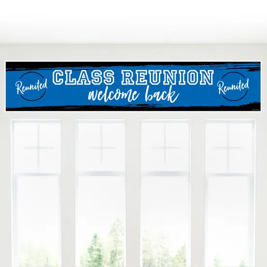 Big Dot of Happiness Reunited Blue - Royal Blue School Class Reunion Party Decorations Party Banner {6}