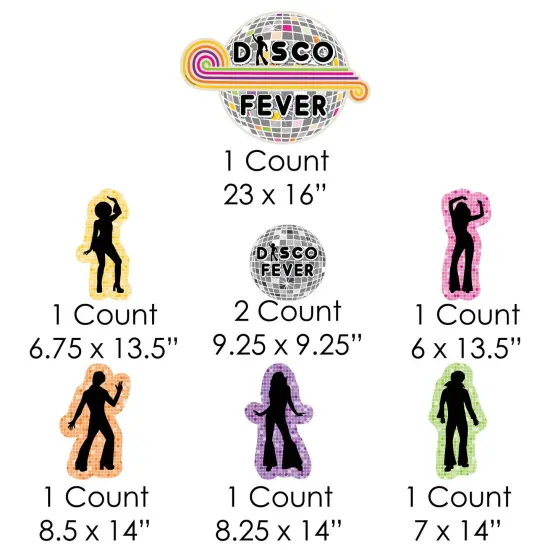 Big Dot of Happiness 70's Disco - Yard Sign & Outdoor Lawn Decorations - 1970's Disco Fever Yard Signs - Set of 8 {7}
