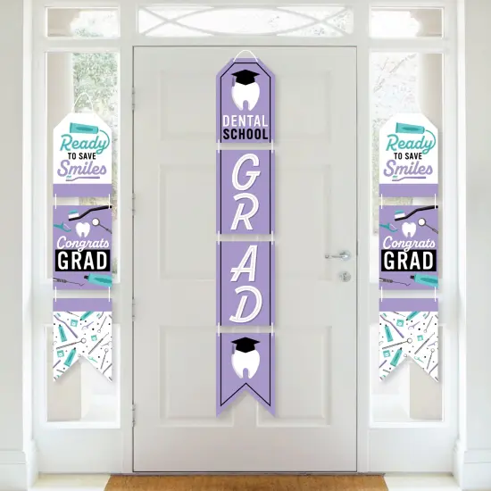 Big Dot of Happiness Dental School Grad - Hanging Vertical Paper Banners Dentistry & Hygienist Graduation Party Wall Decoration Kit Indoor Door Decor {1}