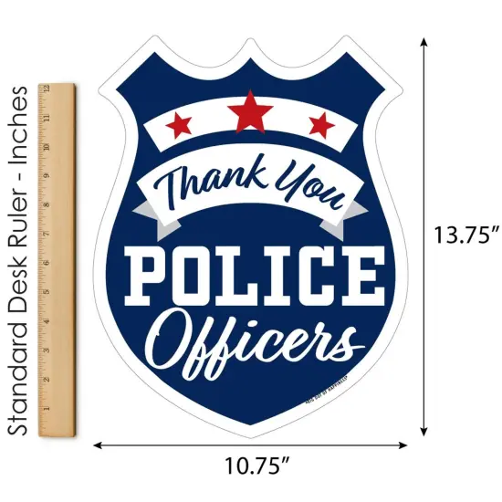 Big Dot of Happiness Thank You Police Officers - Outdoor Lawn Sign - First Responders Appreciation Yard Sign - 1 Piece {6}
