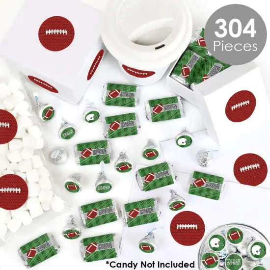 Big Dot of Happiness End Zone - Football - Baby Shower or Birthday Party Candy Favor Sticker Kit - 304 Pieces {3}