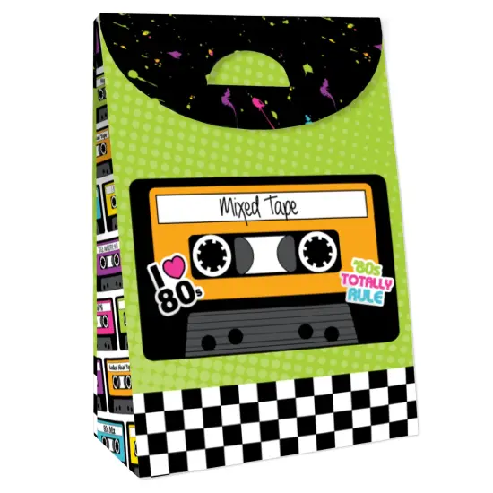 Big Dot of Happiness 80&rsquo;s Retro - Totally 1980s Gift Favor Bags - Party Goodie Boxes - Set of 12 {4}