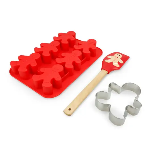 Handstand Kitchen Kids Gingerbread Man Baking Real Bakeware Set {1}