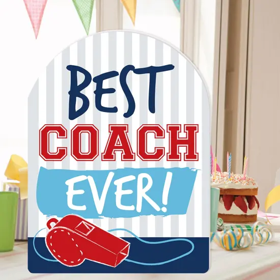 Big Dot of Happiness Coach Appreciation - Best Coach Ever Giant Greeting Card - Big Shaped Jumborific Card - 16.5 x 22 inches {3}