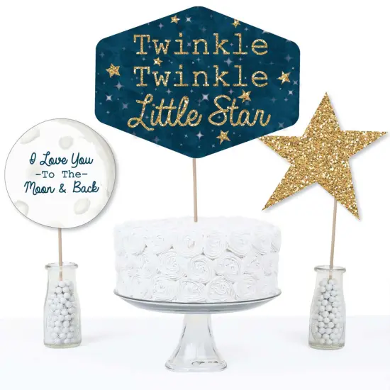 Big Dot of Happiness Twinkle Twinkle Little Star - Baby Shower or Birthday Party Centerpiece Sticks - Table Toppers - Set of 15 {4}