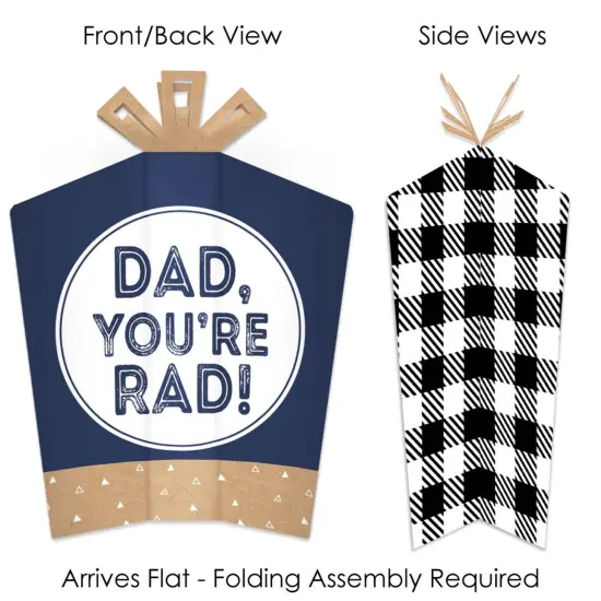 Big Dot of Happiness My Dad is Rad - Table Decorations - Father's Day Party Fold and Flare Centerpieces - 10 Count {3}