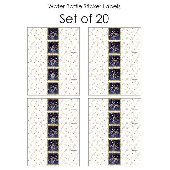 Big Dot of Happiness Starry Skies - Gold Celestial Party Water Bottle Sticker Labels - Set of 20 {4}