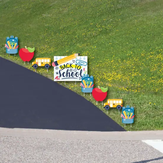 Big Dot of Happiness Back to School - Yard Sign and Outdoor Lawn Decorations - First Day of School Classroom Yard Signs - Set of 8 {6}