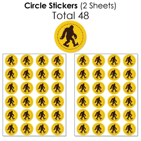 Big Dot of Happiness Sasquatch Crossing - Bigfoot Party or Birthday Party Candy Favor Sticker Kit - 304 Pieces {7}