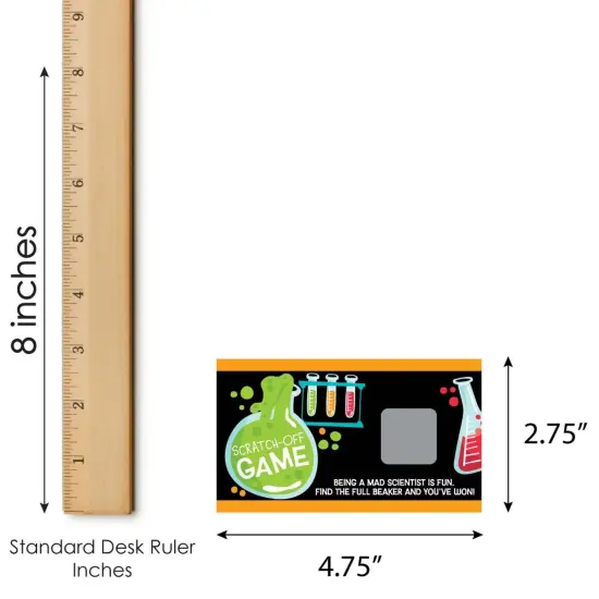 Big Dot of Happiness Scientist Lab - Baby Shower or Birthday Party Game Scratch Off Cards - 22 Count {7}