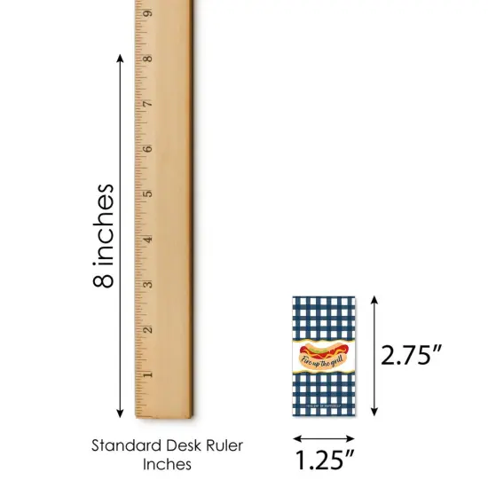 Big Dot of Happiness Fire Up the Grill - Mini Candy Bar Wrapper Stickers - Summer BBQ Picnic Party Small Favors - 40 Count {6}