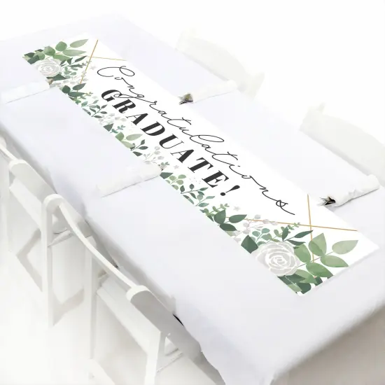 Big Dot of Happiness Boho Botanical Graduate - Greenery Graduation Decorations Party Banner {7}