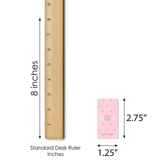 Big Dot of Happiness Pink Winter Wonderland - Mini Candy Bar Wrapper Stickers - Holiday Snowflake Birthday Party & Baby Shower Small Favors - 40 Count {6}