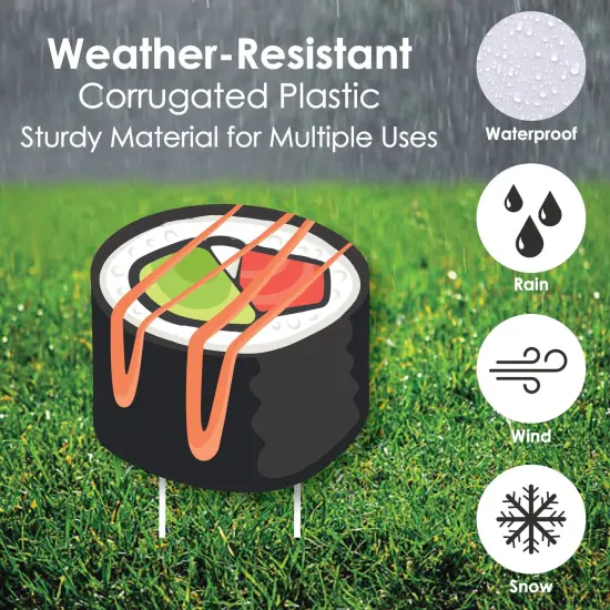 Big Dot of Happiness Let's Roll - Sushi - Lawn Decorations - Outdoor Japanese Party Yard Decorations - 10 Piece {6}