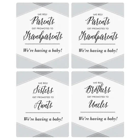 Big Dot of Happiness Family Pregnancy Announcement Gift for Women and Men - Wine Bottle Label Stickers - Set of 4 {7}