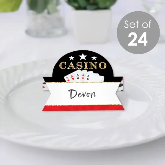 Big Dot of Happiness Las Vegas - Casino Party Tent Buffet Card - Table Setting Name Place Cards - Set of 24 {3}