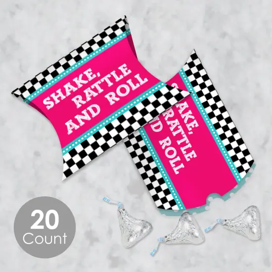 Big Dot of Happiness 50&rsquo;s Sock Hop - Favor Gift Boxes - 1950s Rock N Roll Party Petite Pillow Boxes - Set of 20 {3}