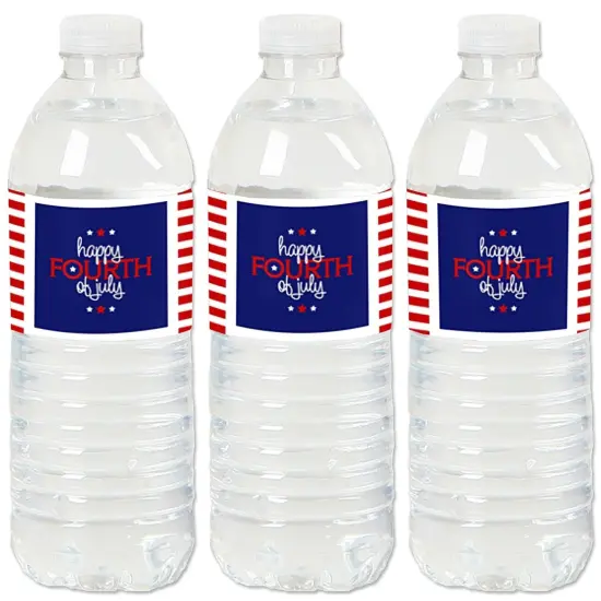 Big Dot of Happiness 4th of July - Independence Day Water Bottle Sticker Labels - Set of 20 {1}