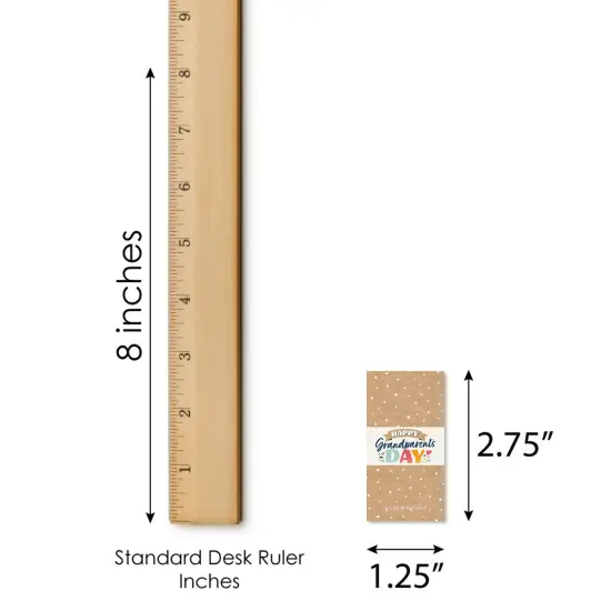 Big Dot of Happiness Happy Grandparents Day - Mini Candy Bar Wrapper Stickers - Grandma & Grandpa Party Small Favors - 40 Count {6}