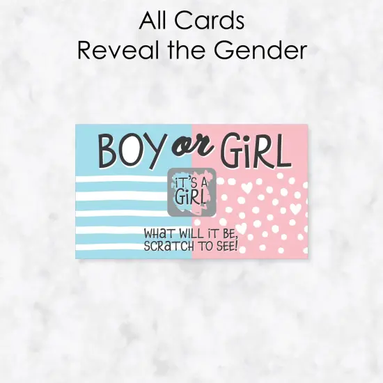 Big Dot of Happiness Girl Baby Gender Reveal - Team Boy or Girl Party Game Scratch Off Cards - Baby Shower Game - 22 Count {4}
