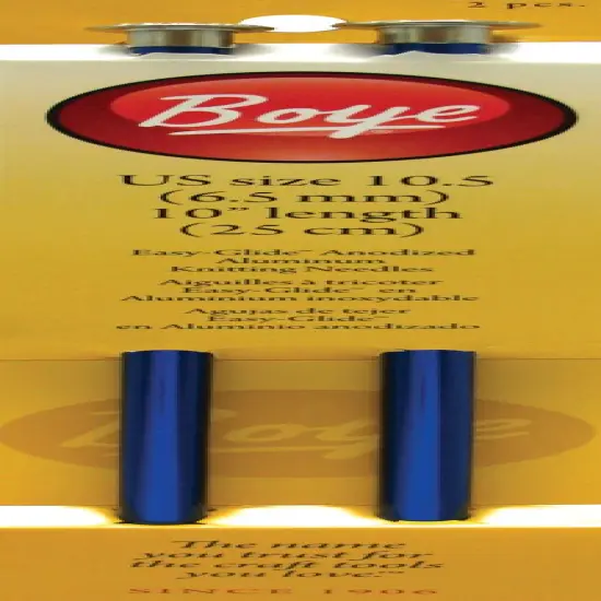 Boye Single Point Aluminum Knitting Needles 10"-Size 10/6mm {1}