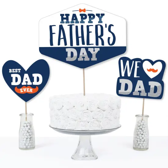 Big Dot of Happiness Happy Father's Day - We Love Dad Party Centerpiece Sticks - Table Toppers - Set of 15 {4}