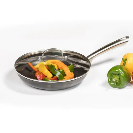 Lehman's Cast Iron Skillet - Nitrogen Hardened Cookware, Tough but Lightweight, No Need to Season, Heatproof Glass Lid Included {3}