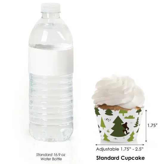 Big Dot of Happiness Sasquatch Crossing - Bigfoot Party or Birthday Party Decorations - Party Cupcake Wrappers - Set of 12 {4}