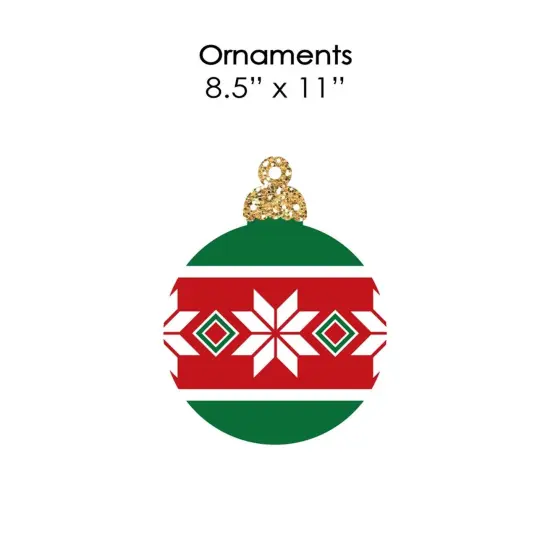 Big Dot of Happiness Hanging Ornaments - Outdoor Holiday and Christmas Hanging Porch & Tree Yard Decorations - 10 Pieces {7}