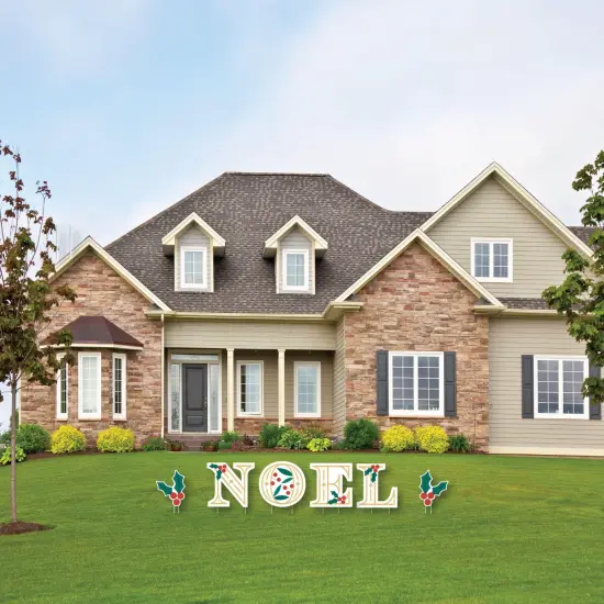 Big Dot of Happiness Religious Christmas - Yard Sign Outdoor Lawn Decorations - Merry Christmas Cross Yard Signs - NOEL {3}