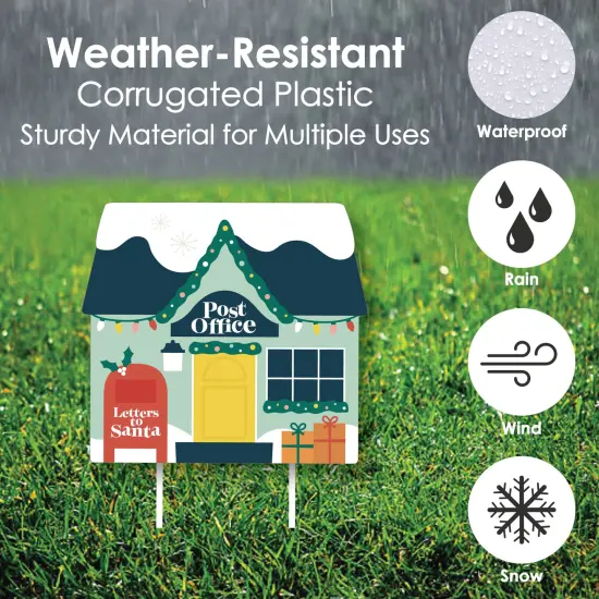 Big Dot of Happiness Christmas Village - Yard Sign and Outdoor Lawn Decorations - Holiday Winter Houses Yard Signs - Set of 8 {4}