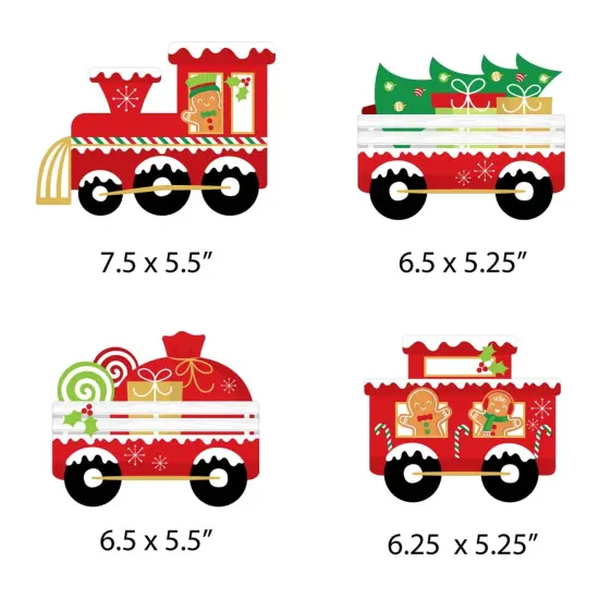 Big Dot of Happiness Christmas Train - Decorations DIY Holiday Party Essentials - Set of 20 {7}