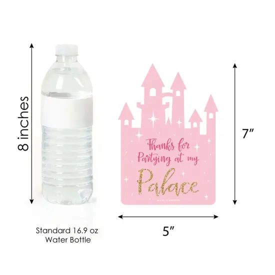 Big Dot of Happiness Little Princess Crown - Shaped Thank You Cards - Baby Shower or Birthday Party Thank You Note Cards with Envelopes - Set of 12 {7}