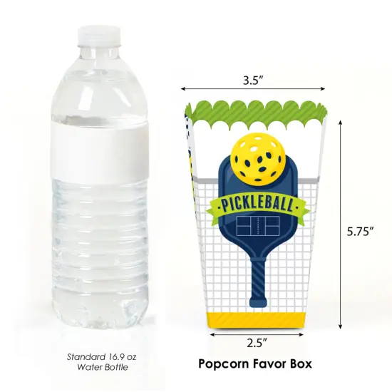 Big Dot of Happiness Let&rsquo;s Rally - Pickleball - Birthday or Retirement Party Favor Popcorn Treat Boxes - Set of 12 {3}