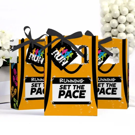 Big Dot of Happiness Set the Pace - Running - Track, Cross Country or Marathon Party Favor Boxes - Set of 12 {4}