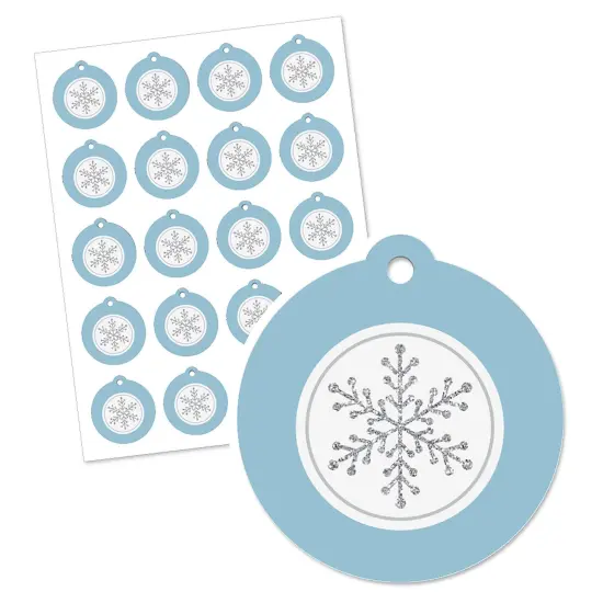 Big Dot of Happiness Winter Wonderland - Snowflake Holiday Party and Winter Wedding Favor Gift Tags (Set of 20) {3}