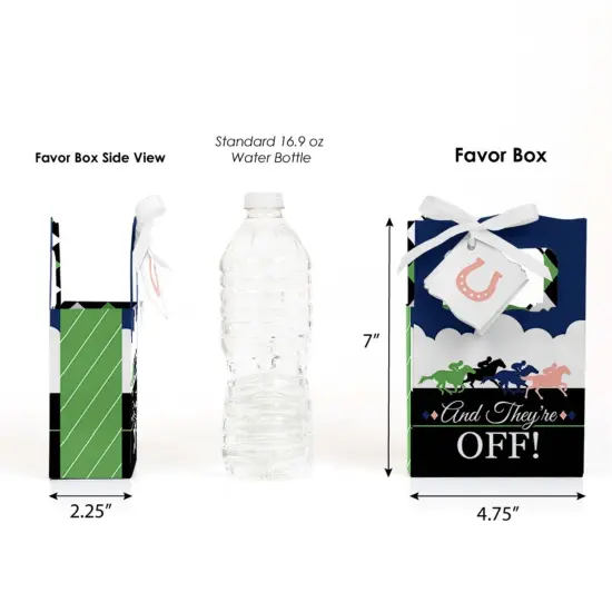 Big Dot of Happiness Kentucky Horse Derby - Horse Race Party Favor Boxes - Set of 12 {3}
