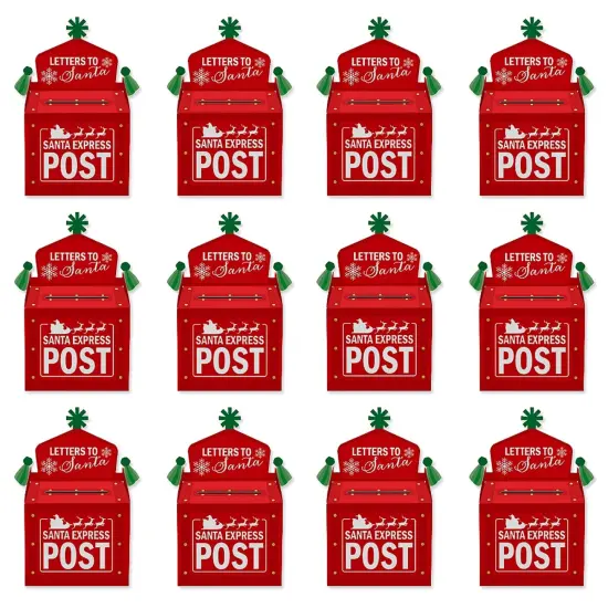 Big Dot of Happiness Santa's Special Delivery - Treat Box Party Favors - From Santa Claus Christmas Goodie Gable Boxes - Set of 12 {6}