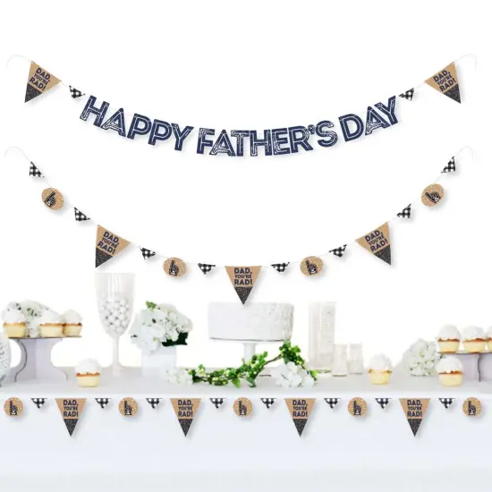 Big Dot of Happiness My Dad is Rad - Father's Day Letter Banner Decoration - 36 Banner Cutouts and Happy Father's Day Banner Letters {3}