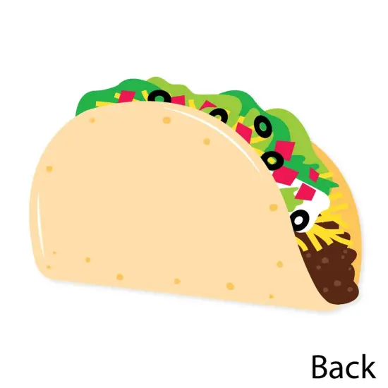 Big Dot of Happiness Taco 'Bout Fun - Shaped Thank You Cards - Fiesta Thank You Note Cards with Envelopes - Set of 12 {6}