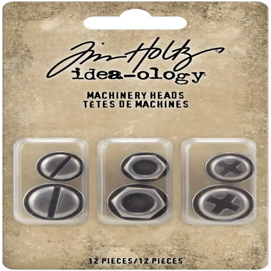 Idea-Ology Metal Adornments 6/Pkg-Machinery Heads {1}