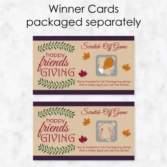 Big Dot of Happiness Friends Thanksgiving Feast - Friendsgiving Party Game Scratch Off Cards - 22 Count {4}
