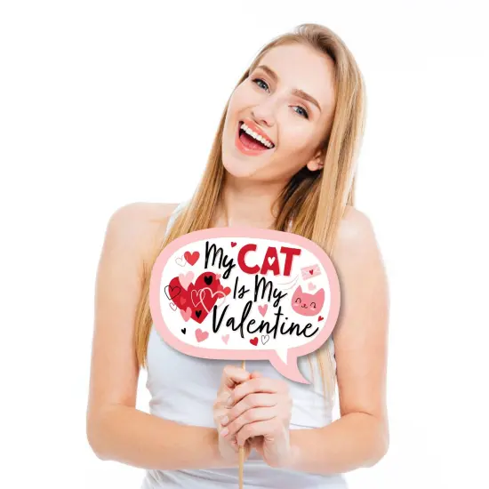 Big Dot of Happiness Funny Happy Valentine's Day - Valentine Hearts Party Photo Booth Props Kit - 10 Piece {3}
