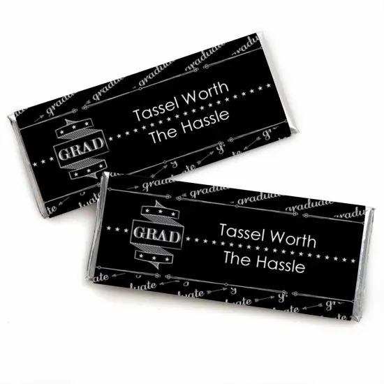 Big Dot of Happiness Graduation Cheers - Candy Bar Wrappers Graduation Party Favors - Set of 24 {1}